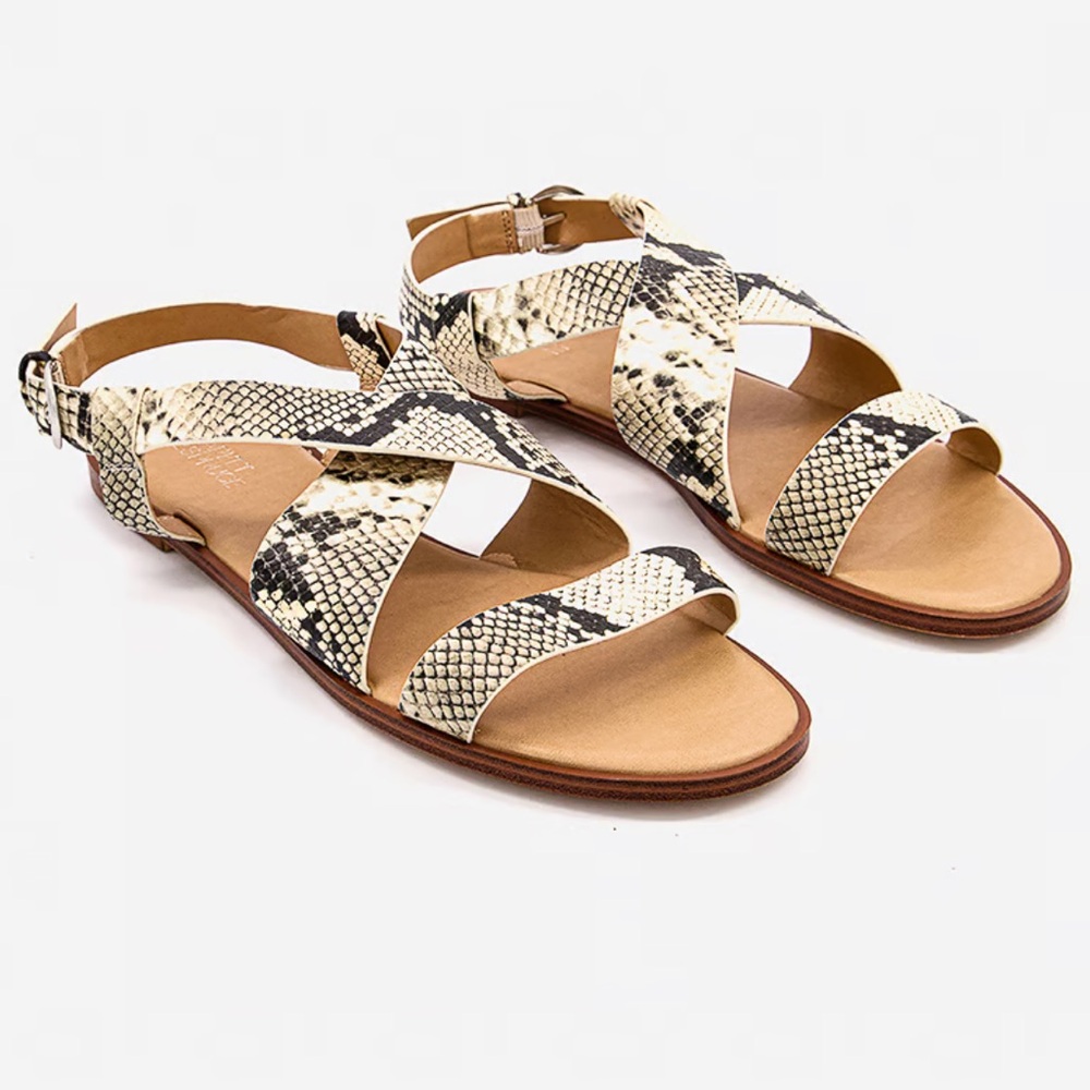 Market & Spruce Women's Snakeskin Adjustable Sandals #New